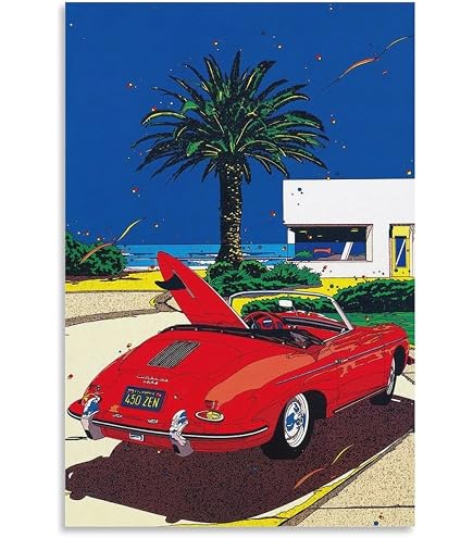 Amazon.co.jp: 鈴木英人◇【ローズレッドロードスター】◇アート