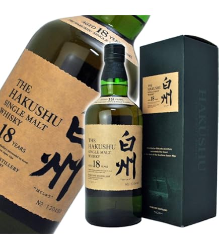 Amazon.co.jp: シングルモルト白州 18年 43％ 箱付 700ml ウイスキー