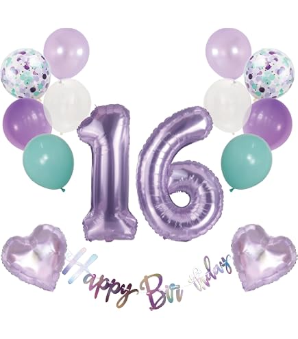HAPPY BIRTHDAY 誕生日 飾り バルーン Amazon | 16歳の誕生日デコレーションバナーバルーン、ハッピー