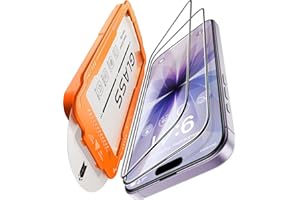 Zeniss 17 Glass Film, US Military No.1 Aircraft Material & Creative Guide Frame, Set of 2, Protective Film, Full Protection, Strongest Hardness 10H, Shockproof, No Bubbles, Automatic Adhesion, Easy