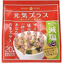 お味噌汁 元気プラス オルニチン入りおみそ汁 減塩 20食入 | ひかり味噌