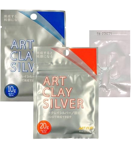 Amazon.co.jp: 相田化学工業 銀粘土 アートクレイシルバー 50g A-275