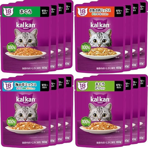 Amazon.co.jp: カルカン パウチ 18歳から お魚ミックス まぐろ