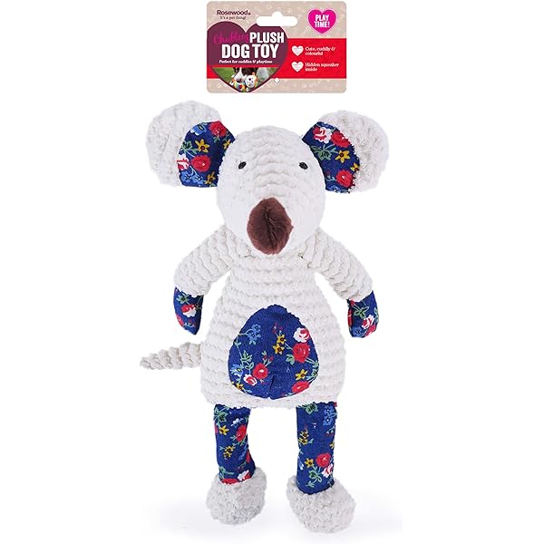stuffed mouse dog toy