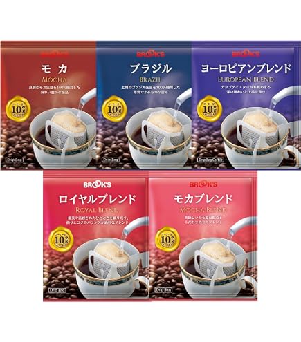 Amazon.co.jp: ブルックス ドリップバッグ コーヒー モカブレンド 10g