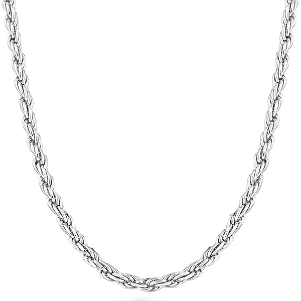 スターリングシルバーフラットMarinerリンクチェーンネックレス