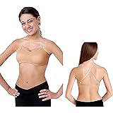 Body Wrappers ブラトップファンデーション 固定カップ付 3Way透明ストラップ ブラジャー アンダーブラ バレエ 社交ダンス ラテンダンス フィギュアスケート ダンス用 サイズ: 2XL カラー: ベージュ 274 しっかりホールド
