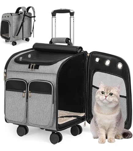 Amazon | RoBeKaU ペットケージ キャスター付き猫用リュック