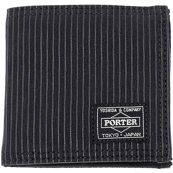 【新品タグ付】PORTER ポーター　二つ折り財布　ヒート　ブラック　キャンバス Amazon.co.jp: ポーター(porter)・ヒート・ウォレット（2つ折り