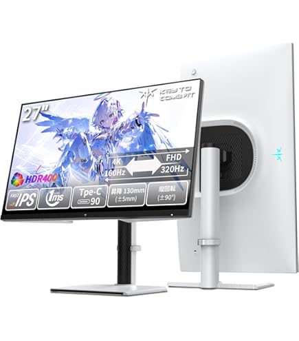 Amazon.co.jp: 4AM 4X27U ゲーミングモニター(27インチ/4K/IPS/160Hz