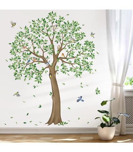 Riesen-Wandaufkleber Mit Gras-Motiv – Abziehbar & Wiederverwendbar, 92,7 X 43,8 Cm, Für Glatte Oberflächen