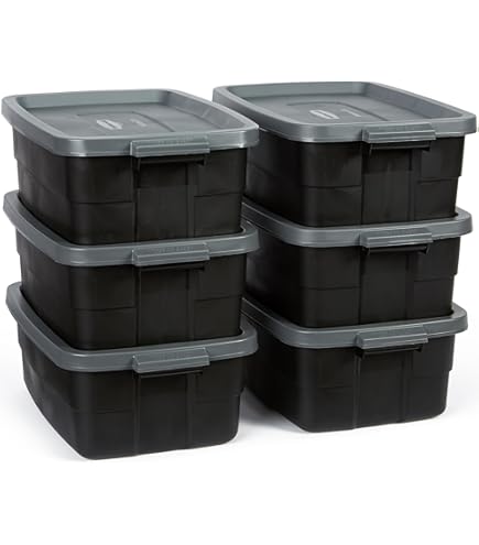 Amazon｜(26cm x 18cm x 15.8) - Rubbermaid 11.4l Roughneck Storage