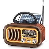 Gemean 携帯ラジオ FM/AM 短波ラジオ bluetooth ワイドFM対応 高感度 ラジオ USB/SDカード対応 MP3プレーヤー 大音量 単1形電池/太陽光/USB充電 対応 レトロラジオ