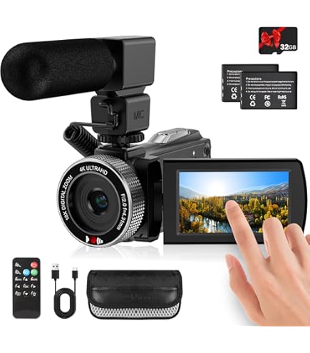 Amazon | 4K Video Camera Camcorder 48MP UHD WiFi IR Night Vision