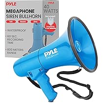 Amazon.co.jp: Pyle 40W メガホン 拡声器】731mまで音声が届く 重量