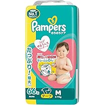 もも　パンパースオムツ② Amazon.co.jp: 【テープ Mサイズ】パンパース オムツ さらさらケア (6