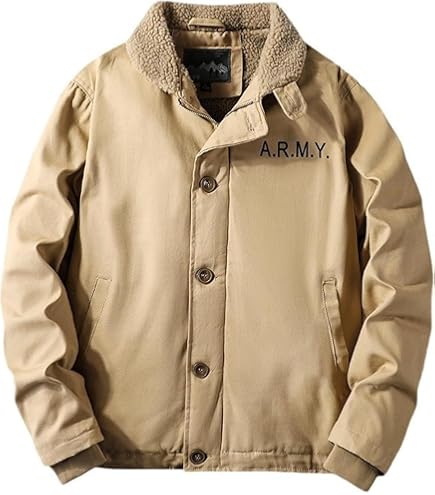 Amazon.co.jp: ミリタリージャケット メンズ N-1 裏起毛 ボア