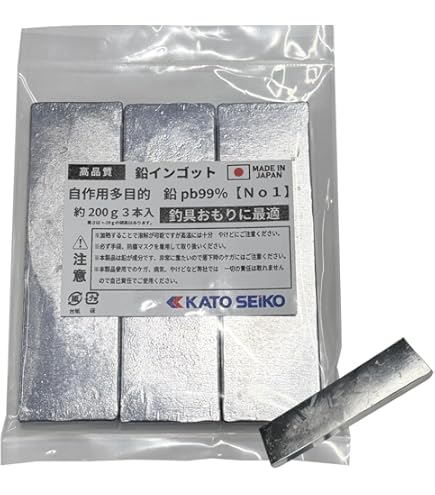 Amazon.co.jp: 自作メタルジグ用鉛 Pb 約94.0％ Sb約6.0％【約210g×4本