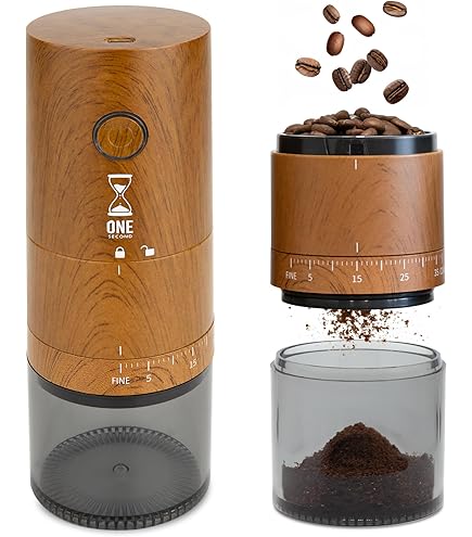 Amazon | コーヒーミル 電動 コニカル式電動コーヒーミル コードレス