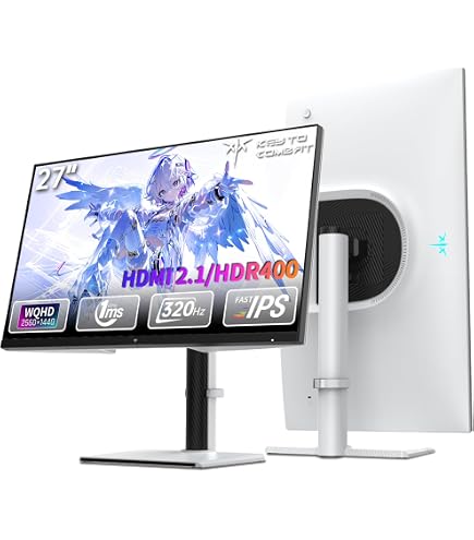 Amazon.co.jp: KTC モニター 27インチ ホワイト ゲーミングモニター
