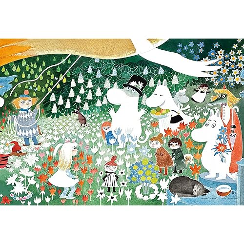 やのまん(Yanoman) 【日本製】1000ピース ジグソーパズル コンパクトピース ムーミン MOOMIN ザ デンジャラス ジャーニー (26ｘ38cm) 13-09 ピース請求ハガキ のり付き へら付き サービスカード付 ジグソーパズルのトリ
