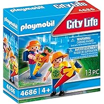 Amazon.co.jp: プレイモービル スペシャル 登校中の子供たち