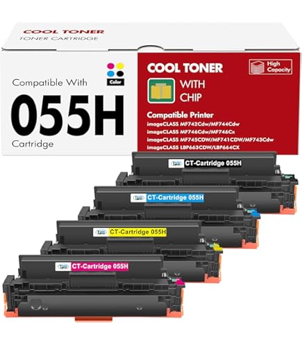 値下げ★CANON★純正新品大容量トナーカートリッジ4色セット★055/055H Amazon.co.jp: 055H トナー 4個パック。 : パソコン・周辺機器