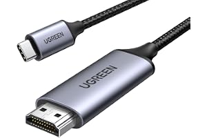 UGREEN USB-C to HDMI Cable, 4K@60 Hz, Thunderbolt 4/3, 2M | Home Office, Compatible with iPhone 17 Pro Max, MacBook Pro/Air, iPad Pro, XPS, Galaxy S26 and Steam Deck
