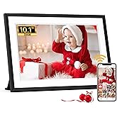 Frameo 10.1 inch WiFi Digital Photo Frame -1280*800 HD Digital Picture Frame IPS Touch Screen, Electronic Photo Frame 32GB Me