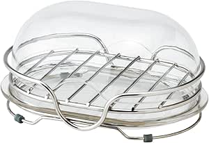 レック ステンレス 石けん皿 フタ付き 置き型 ( ソープディッシュ )