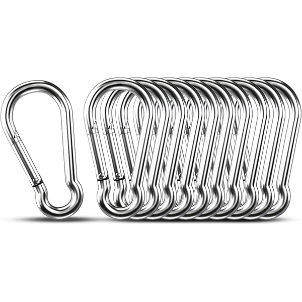 VALYRIA 3Pcs Stainless Steel Oval Split Ring Keychains - 4cm X 2.8cm Key Rings