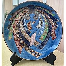 Amazon.co.jp: 有田焼 哲山作 大皿 色絵金 直径40cm 木. 飾り皿