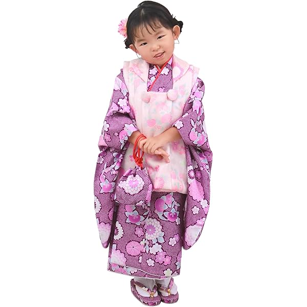 Amazon | [KYOETSU] [キョウエツ] 七五三 3歳 女の子 着物 セット 被布