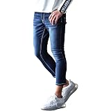 Amazon Jiggys Shop スキニー デニムパンツ メンズ ストレッチ素材 フルレングス アンクル ジーンズ 通販
