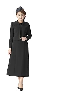Amazon マーガレット M454 ブラックフォーマル レディース 喪服 アンサンブル ロング丈 ワンピース 洗える 礼服 冠婚葬祭 パーティードレス 通販