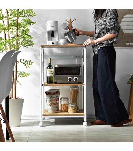 Amazon.co.jp: レンジラック 【全体耐荷重40㎏】 幅57×奥行45.5×高さ