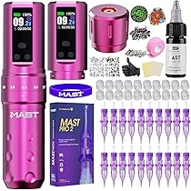 Manisマニス【正規品】MAST マシン＋1201RL マストタトゥーフリップコード付き&コードレスタトゥーガン | Amazon 2箱セット ボディ・フェイスケア