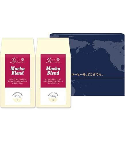 Amazon.co.jp: 三本珈琲 焙煎豆 モカブレンド(豆) 320g : 食品・飲料・お酒