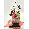 Sweet November 5D 誕生日プレゼント 女性 人気 はんなり可愛い 和花のアレンジメント 花凛シリーズ Comomo 【黒の台座 飾り布付き】 プリザーブドフラワー 彼女へのプレゼント