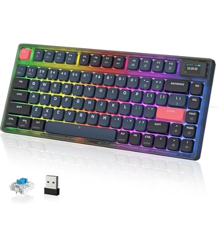 Amazon | AJAZZ AK832 薄型ワイヤレスゲーミングキーボード 3モード