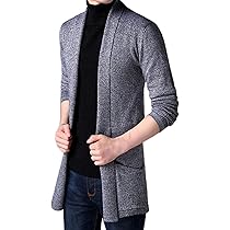 Amazon | [Silver & Style] メンズ カーディガン ロング