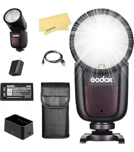 Amazon | Godox V1-N フラッシュストロボ 76Ws 2.4G TTLラウンドヘッド