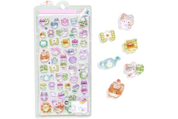 シール 可愛い 立体シール 3d立体ごほうびステッカー 女の子 キラキラ ステッカー 手帳用 diy用 水筒用 携帯電話飾り用 手芸用品 贈り物 (子猫)