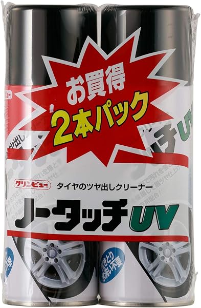 イチネンケミカルズ(Ichinen Chemicals) 車用 タイヤ艶出し&クリーナー クリンビュー ノータッチUV(2本パック) 370ml×2 23511 - 1