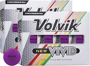 Volvik Vivid マットパープル ゴルフボール 2ダース Volvik ゴルフボール Amazon