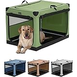 Petsfit Portable Soft Large Dog Crate, Indoor and Outdoor Crate for Pets, for Medium to Large Dog Green 36" L x 24" W x 23" H