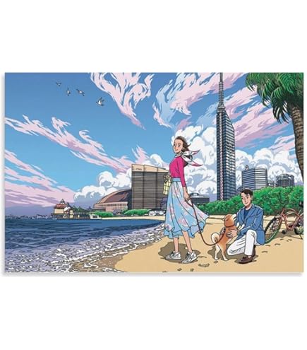 Amazon.co.jp: わたせせいぞう アートポスター（オフセット）「幸せへ