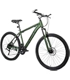 【新品】カーキ マウンテンバイク 26インチ シマノ製 21段変速 自転車 マウンテンバイク 26インチ シマノ製 21段変速 ライト スタンド