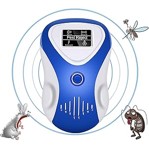 超音波式 虫除け器 ネズミ 撃退器 【二個セット】 四種類モード 80-120㎡有効範囲 80db ネズミ/ゴキブリ/蚊…