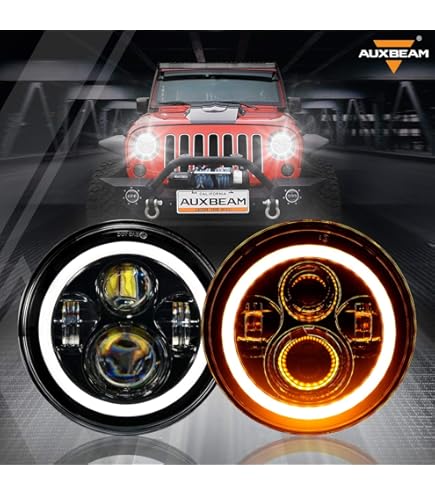 Amazon | Auxbeam 4インチ LED フォグライト DOT 承認済み ジープ